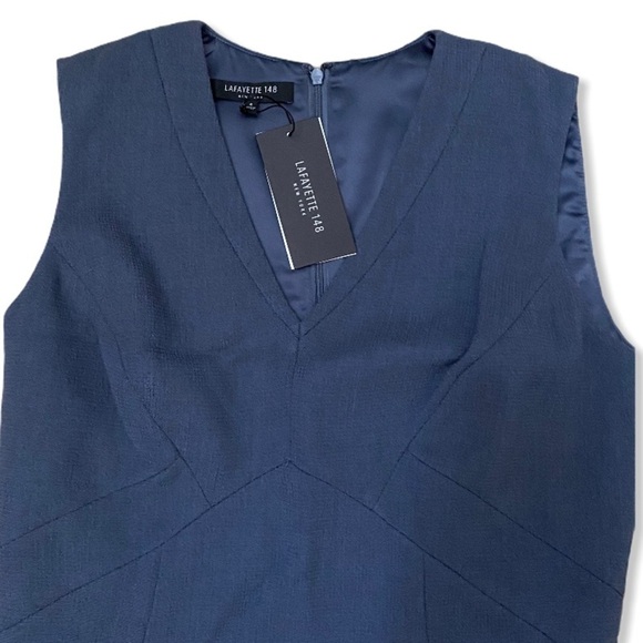 Lafayette 148 Kendal V-Neck Sleeveless Wool Sheath - Picture 4 of 11